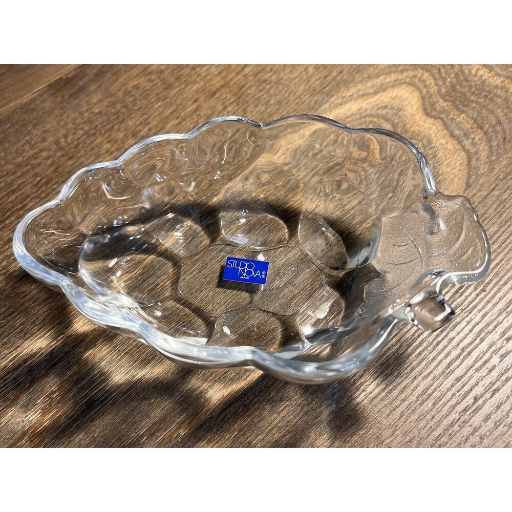 Studio Nova Nature’s Harvest Grape Glass Bowl Made in Japan w Box Vintage
